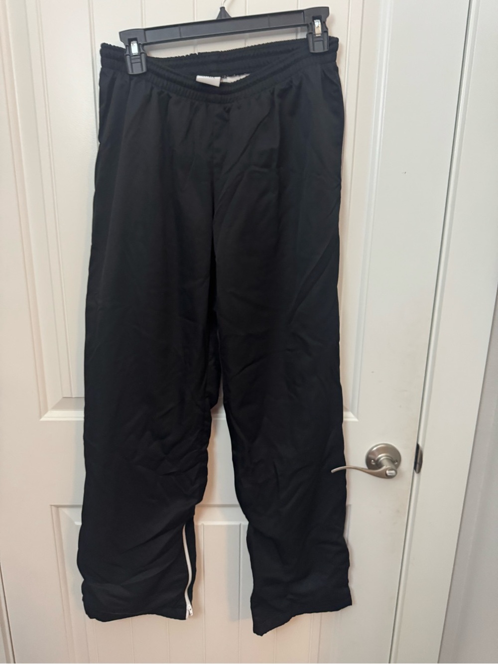 Varsity Spirit Black Cheer Warm Up Pants Adult Medium M 32 Ankle Zips